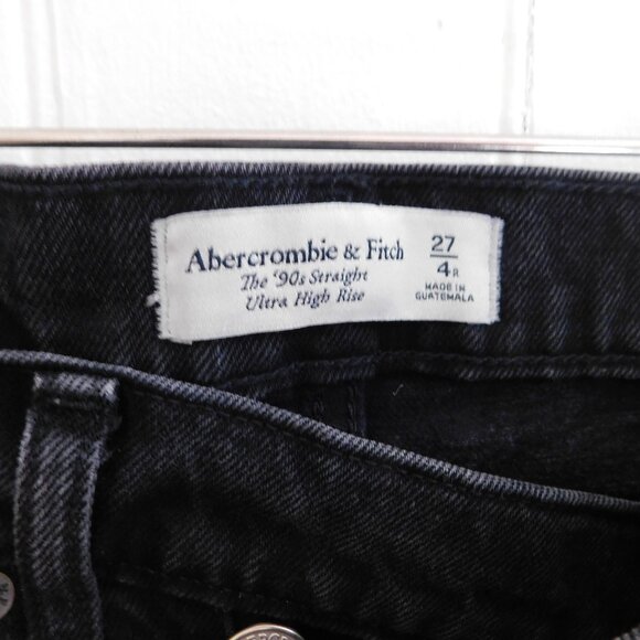 🦌 Abercrombie & Fitch The Ankle Straight Ultra High Rise size 27 - Picture 5 of 14